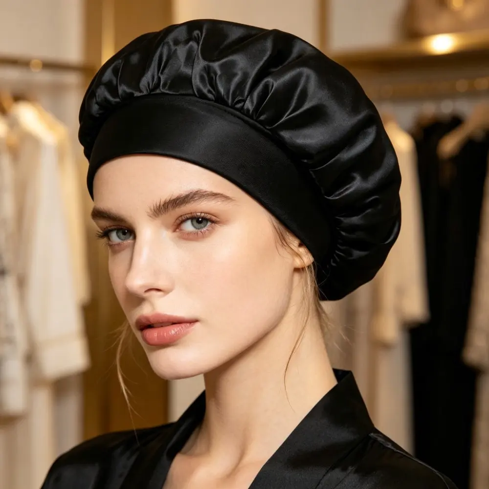 Women's Hair Cap for Curly/natural Hair, Sleep Hat to Prevent Breakage and Frizz, Deep Care Haircare Bath Cap, Ideal for Overnight Use