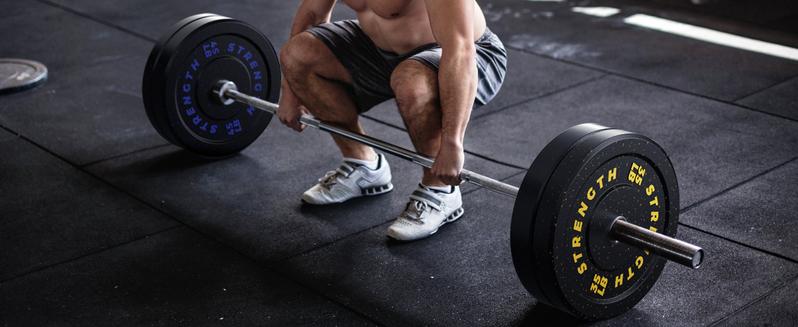 Bearbro 10/15/25/35/45LB Olympic Bumper Plates, High-Bounce Olympic Weight Plates with Colored Fleck-Rubber Weights Plates for Weight Lifting and Strength Training