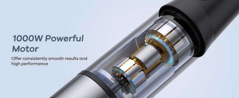 【 Only $27.99!!!】Ganiza Electric Immersion Blender Handheld, Max 1000W, 16 Speed, Stainless Steel, 800ml Mixing Beaker, 600ml Chopper, Whisk and Milk Frother Household Appliances Multifunction Durable