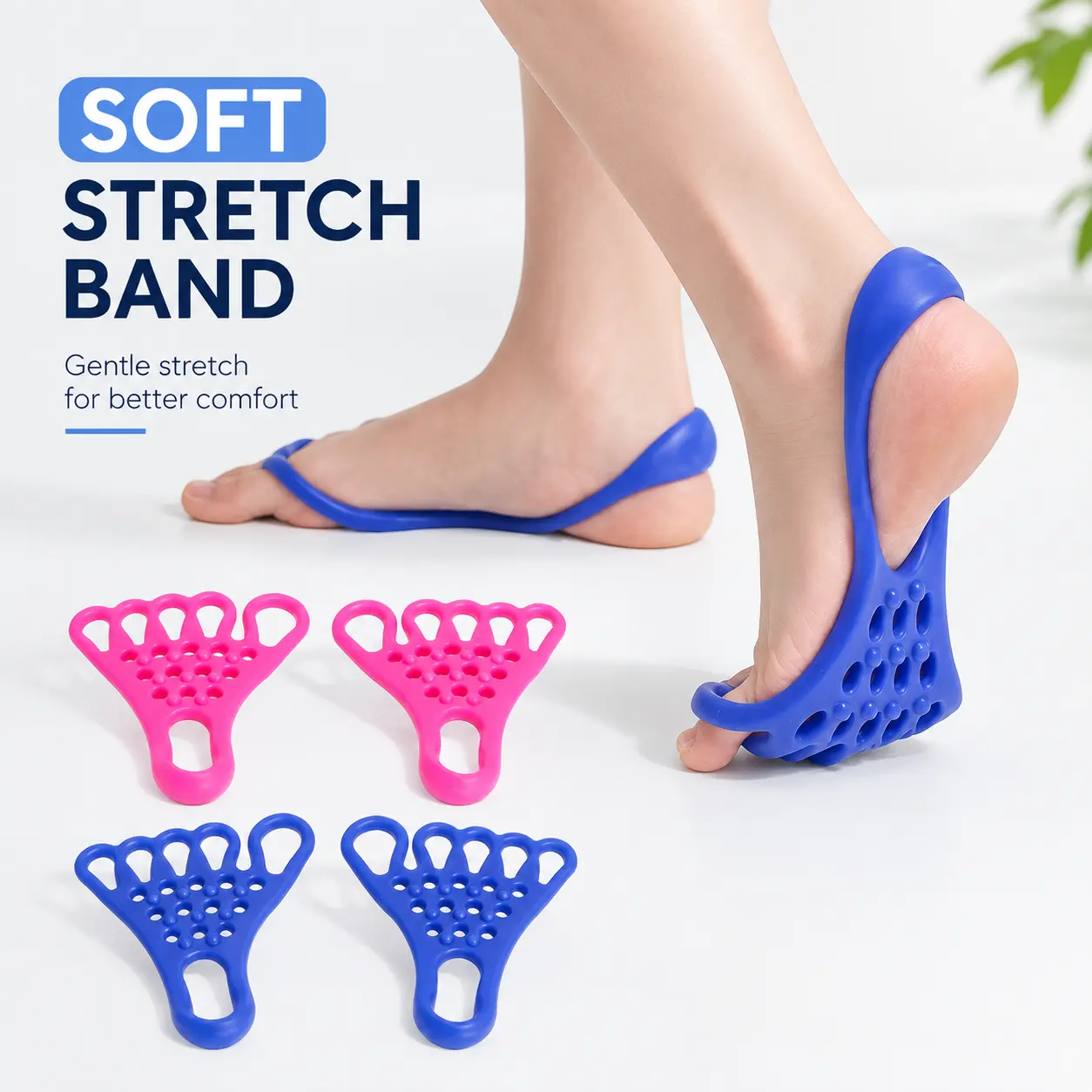 Ergonomic Five Toe Separators for Plantar Fasciitis Relief, Arch Support Foot Massager for Yoga Stretching, Muscle Relaxation & Toe Alignment Therapy Aid, Comfortable Non Slip Design for Exercise Recovery
