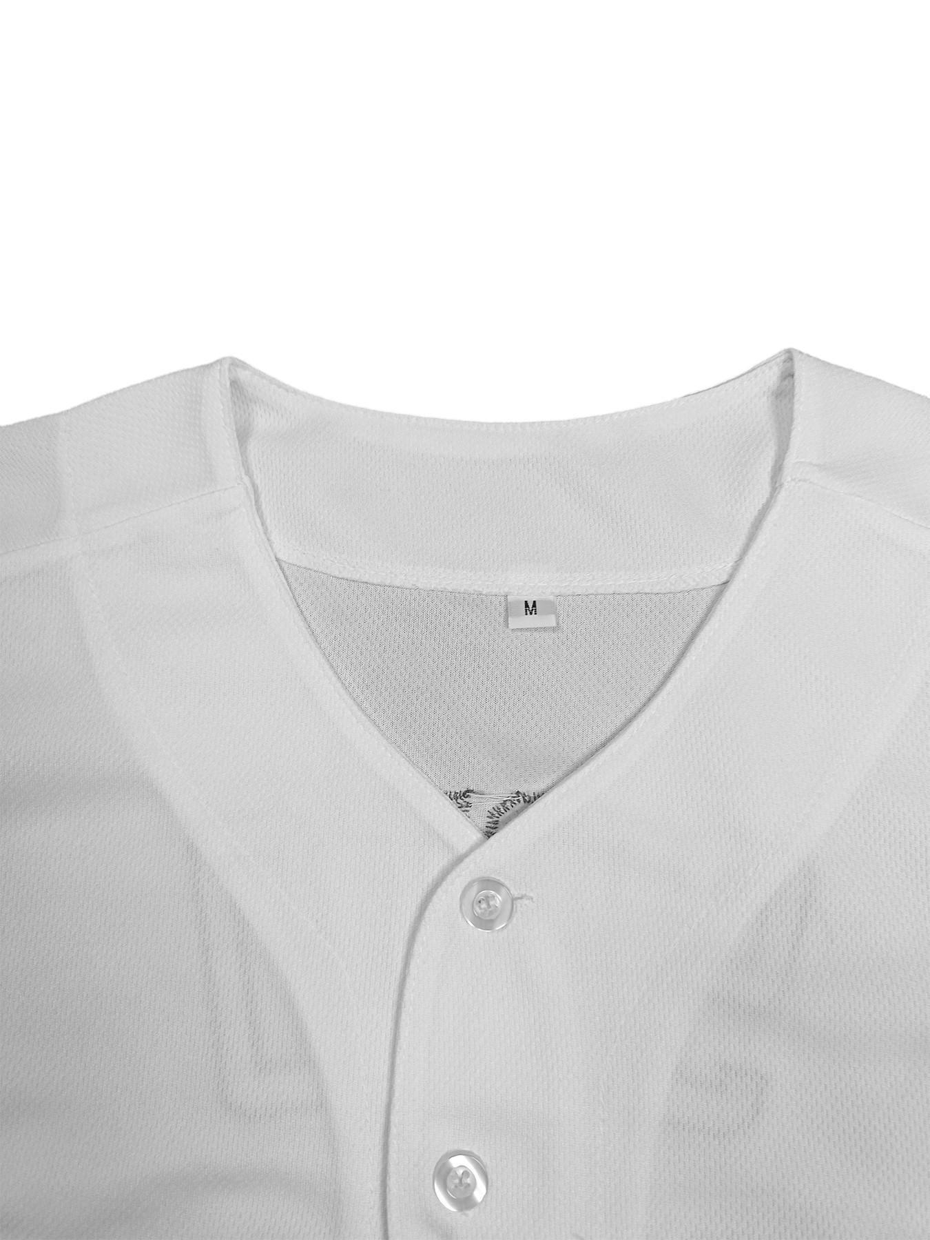 Men's Dominicana #22 Embroidered Baseball Jersey, Jersey Top, Baseball Shirt, V-Neck Loose Fit Sportswear, Breathable Short Sleeve Design for Outdoor Activities & Competitions All Seasons