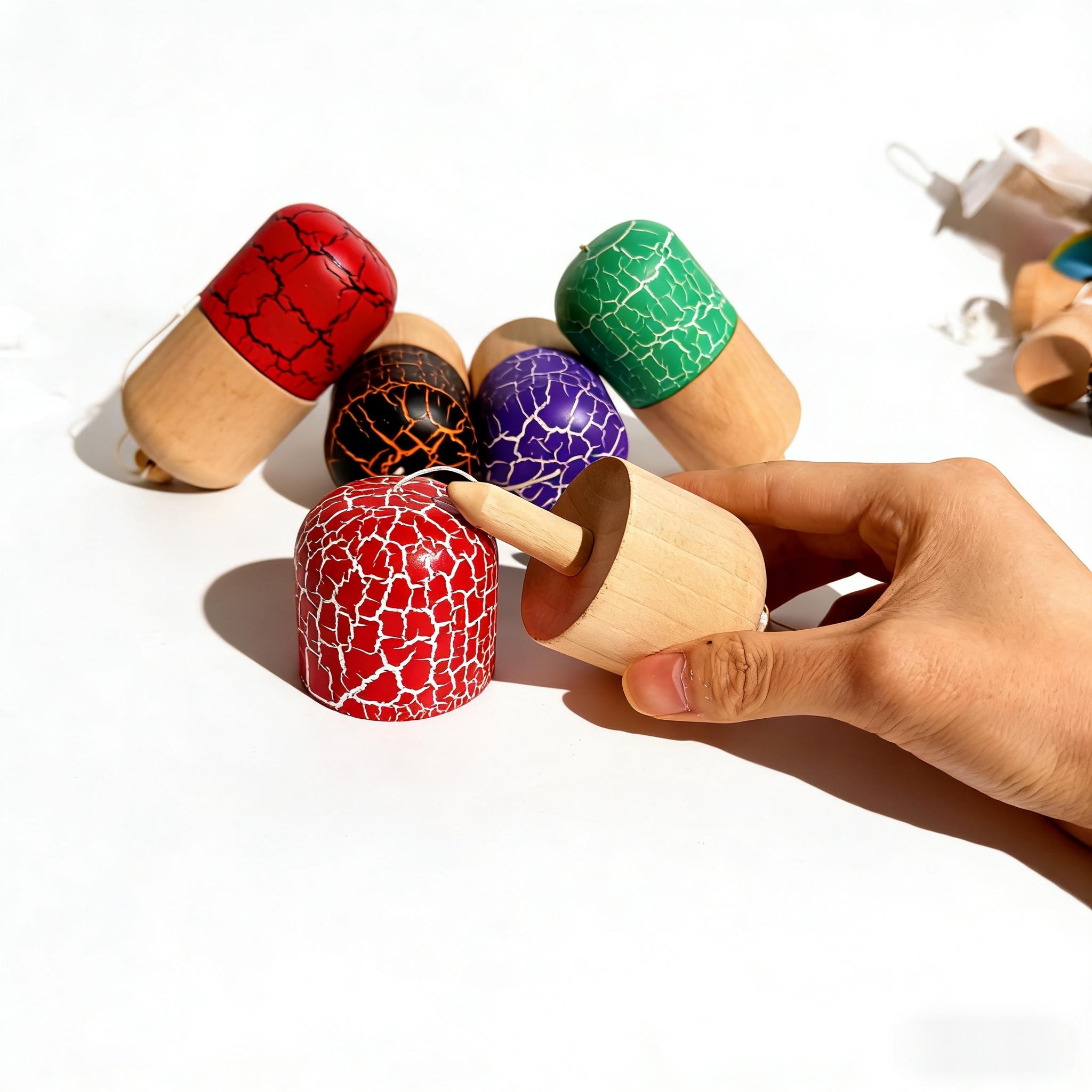 New Capsule-shaped Crack Pattern Kendama Skill Ball Trainer | Advanced Reaction & Coordination Tool, Perfect for Outdoor and Indoor Use, Ideal Gift for Beginners and Professional Players
