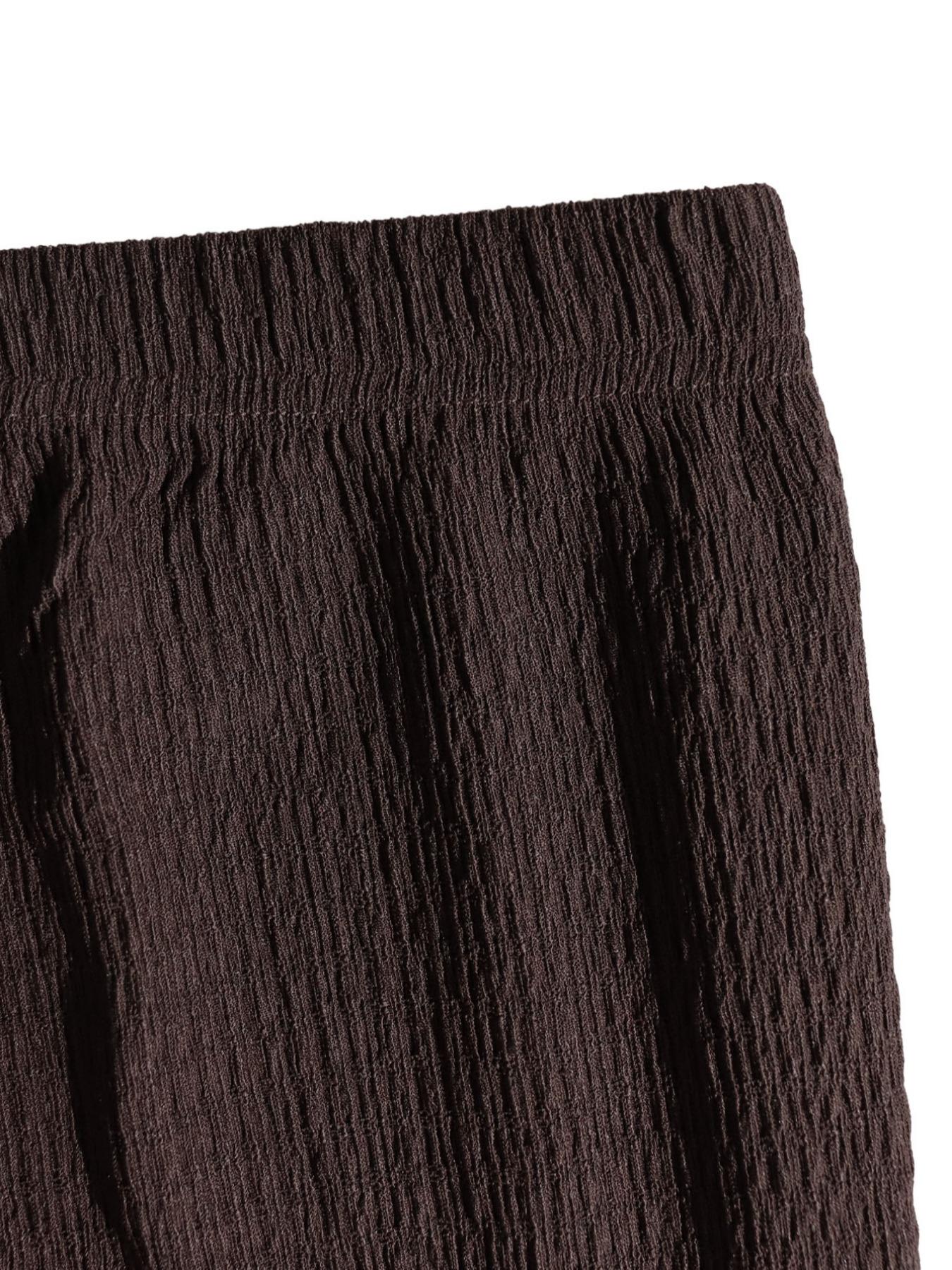Asymmetric Design Shawl Set, High-End Casual Three-Piece, Textured Top & Wide-Leg Pants, Stylish Daily Wear