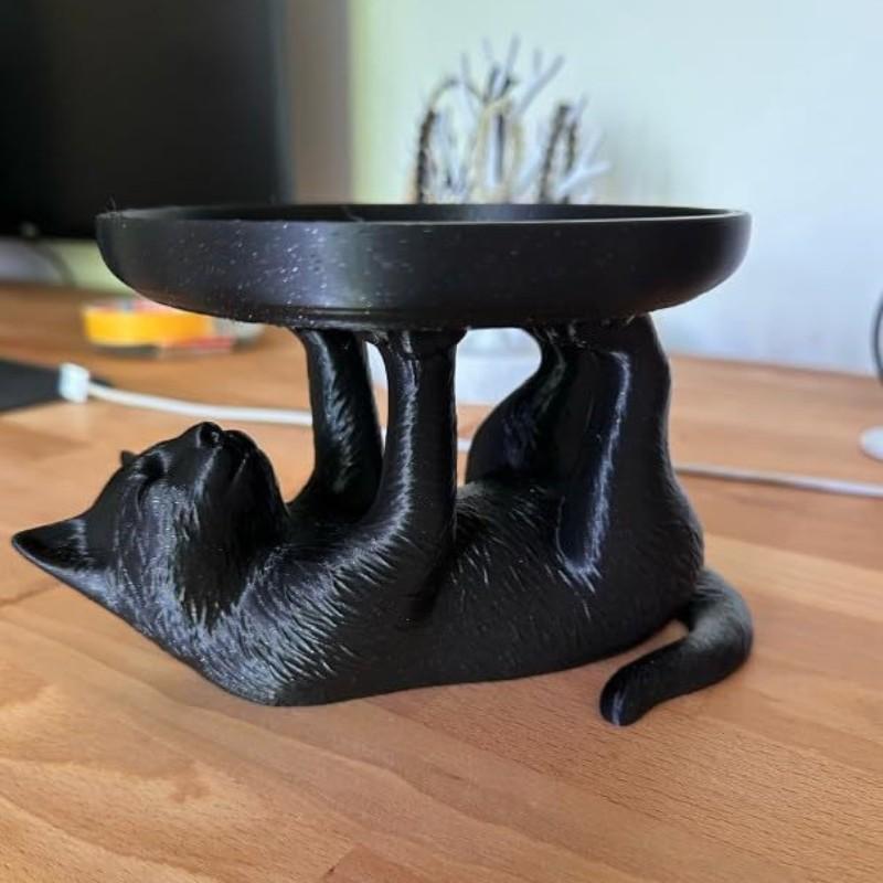 3D Printed Fun Cat Jewelry Tray, Perfect for Rings and Watches, Unique Storage Solution, Ideal for Organizing Your Accessories