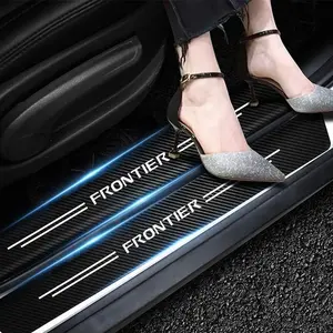 Car Door Sill Carbon Fiber Sticker Threshold Side Anti Scratch Waterproof Anti Scratch For Nissan Frontier Car Accessories