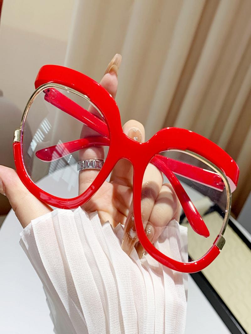 Unisex Vintage Cat Eye Frame Eyeglasses, Trendy Casual Eyeglasses for Everyday Use, High Quality Eyeglasses, Fashion Accessories for Outdoor Activities