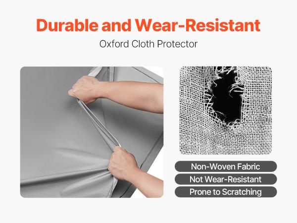 VEVOR Queen Size Bunkie Board, 1.5 in Bed Board Slats with 200D Oxford Cloth, Wooden Mattress Support for Queen Size Bed, Easy Assembly Support under Mattress, 4 Piece, Gray