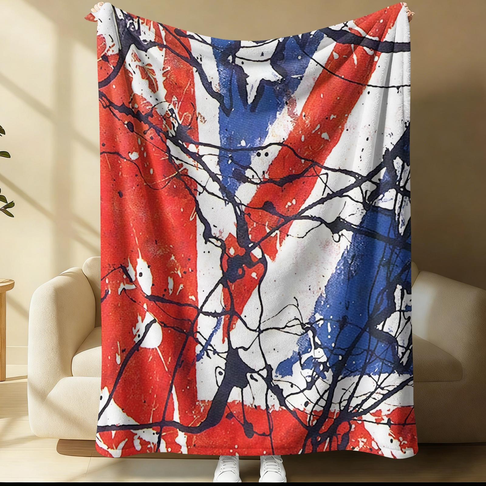 The Stone Roses Throw Blanket, 90s Britpop Indie Rock Band Cozy Fleece Blanket, Retro Music Album Cover Themed Blanket for Sofa Bed, Perfect Gift for Music Lovers & Rock Fans