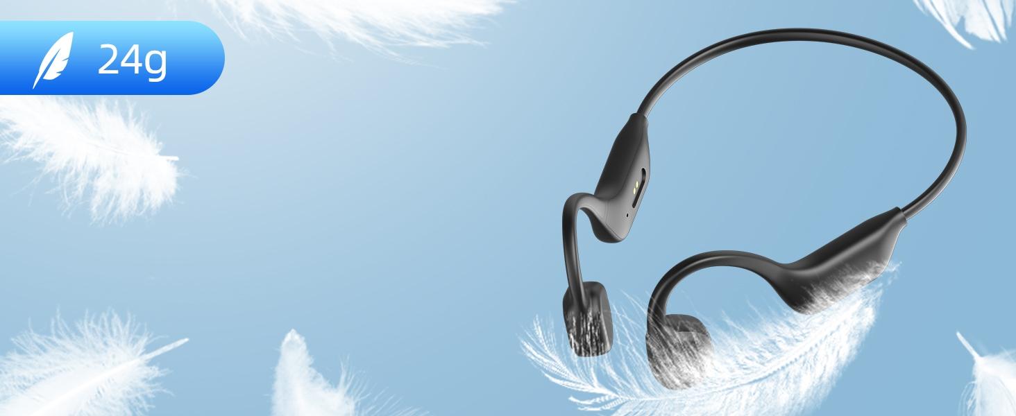 Wireless Bone Conduction Earphone, Waterproof & Sweatproof Headphone with Microphone, Bluetooth-compatible Fitness Earbuds for Running, Cycling, Hiking, Driving, Audio, Water Resistant Earphones, Waterproof Headphones #GLOBAL PICKS