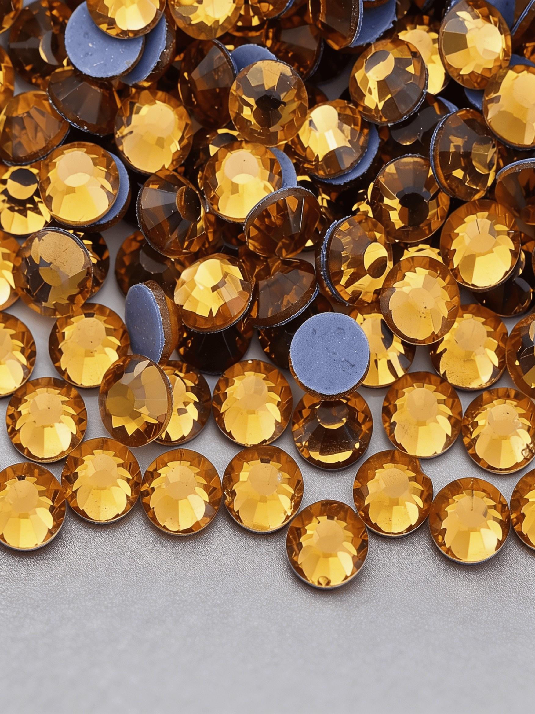 Heat Press Flat Back Rhinestones, 2880 Pieces, High Brightness Sparkling Decorative Gems, Ideal for Creative DIY Crafts