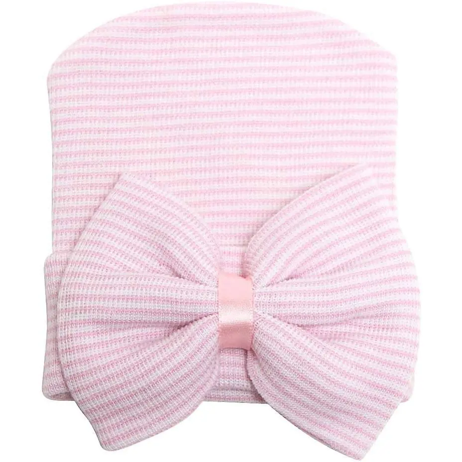 Newborn Hats for Girls Hospital Hat Baby Girl Bows and Headbands Infant Beanie Nursery Caps