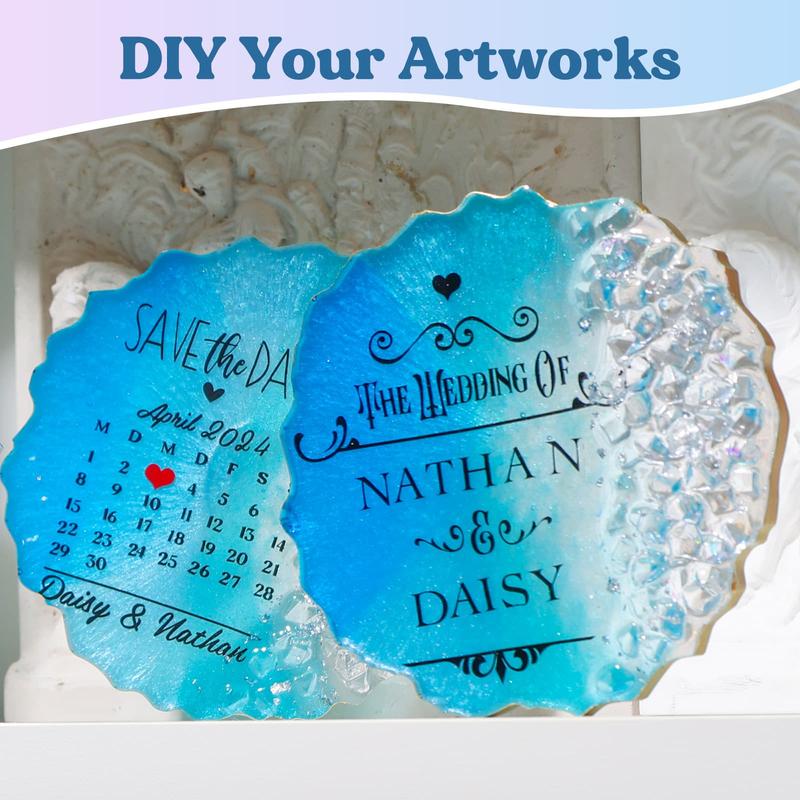 16OZ Resin Molds Silicone Kit Complete Set Bundle with Sphere, Christmas Gifts, Pyramid Molds, Resin Epoxy Starter Kit & Coaster Molds Kit for Beginners, DIY Gift Crafts,Mica Powder - LET’S Resin