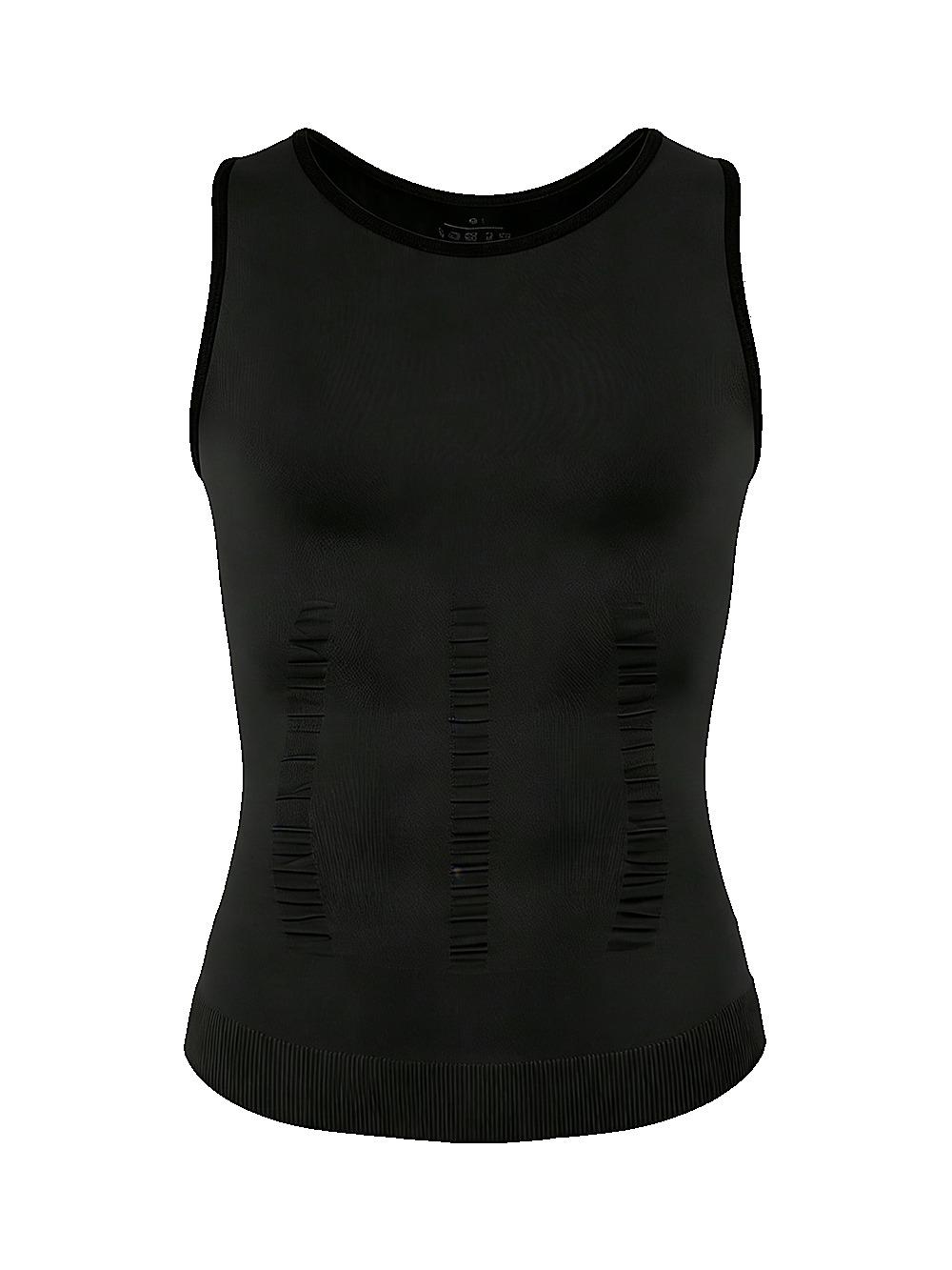 Mens Compression Shapewear Sleeveless Tummy Control Gym Fitness Soft Body Shaper Breathable Tank Top