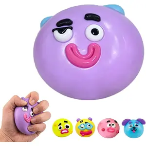 Dog Face Swap Squishies,Soft Stress Relief Squeeze Toy,Relaxing Sensory Fidget Relief Anxiety,Cute Dog Face Sensory Fidget for Adults (Purple)