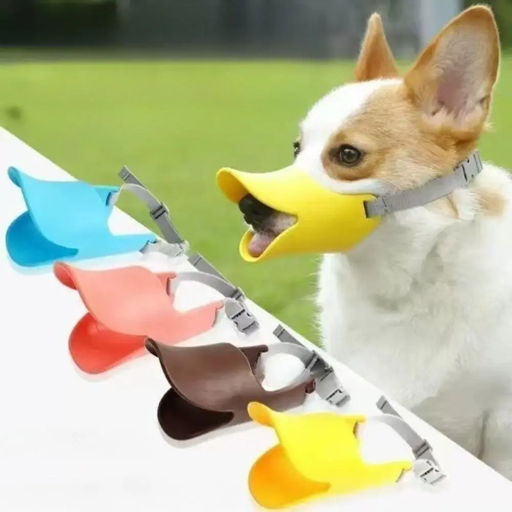 Dog Muzzle, Soft Silicone Duckbill Muzzle, Anti-Bite Breathable Muzzle for Dog Training & Daily Pet Care