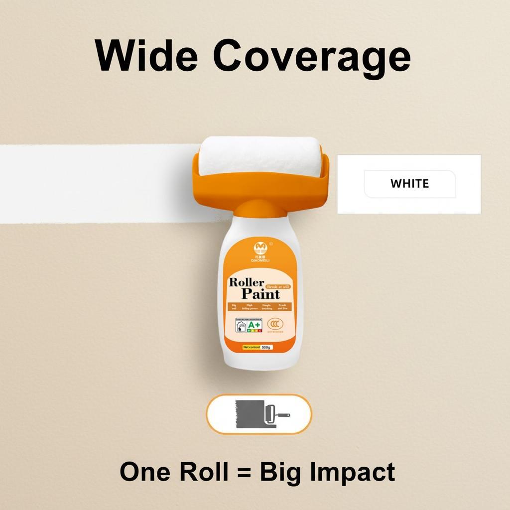 Reusable Wall Paint Roller, Easy-To-Use Water-Based Formula, Stain Removal, Quick Coverage, Quickly Covers Wall Stains and Marks, Home Repair Solution