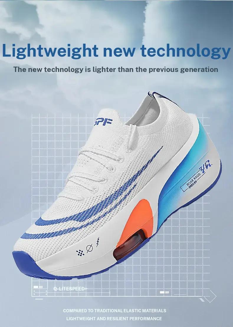 Stylish Unisex Sports Running Shoes with Breathable Knitted Upper, Non-Slip Technology and Shock Absorption for Everyday Fitness, Road Running Shoes, Athletic Running Shoes, Workout Sneakers