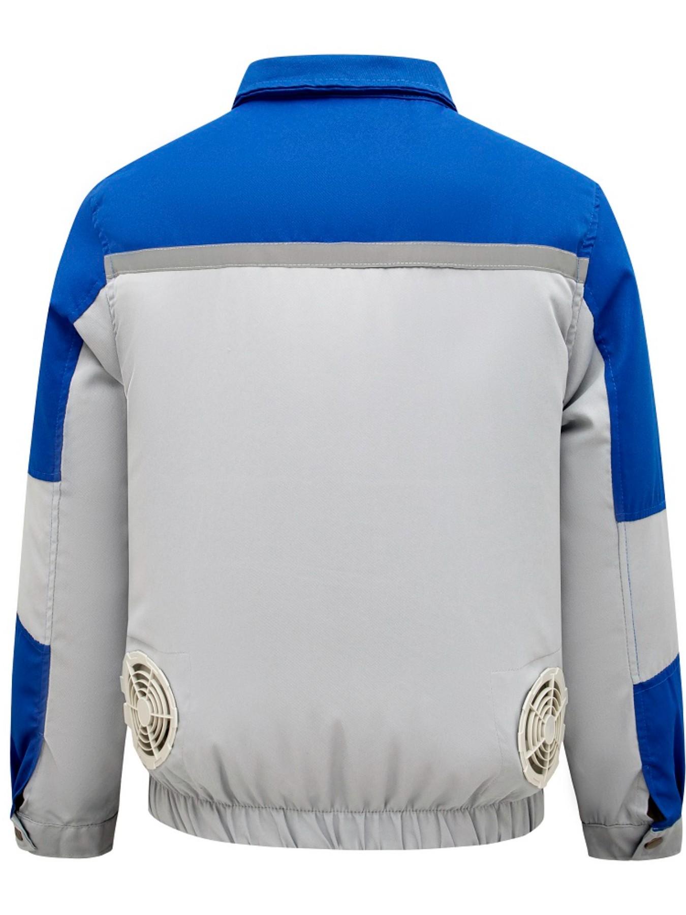 Men's Summer Cooling Shirt Set with Dual Fans, Quick Cool Down for Outdoor Work, Ideal for High-Temperature Scenes, All-Day Comfort