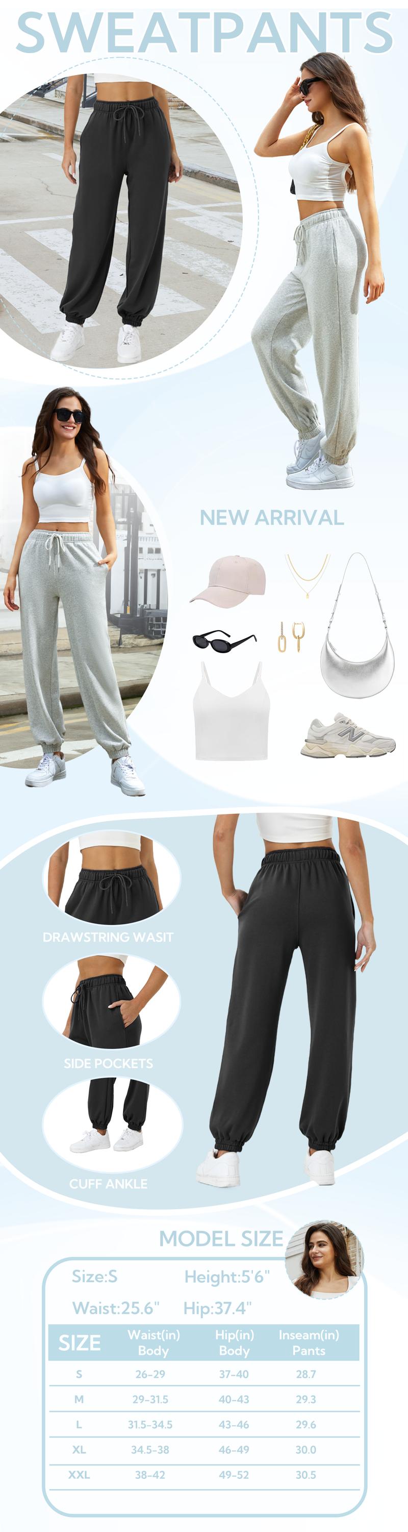 FireSwan Women's Sweatpants with Pockets Drawstring Casual Baggy Joggers Pants Workout Lounge Athletic Bottoms#Fallfreshness#fall#fallfashion#NovaTopFinds