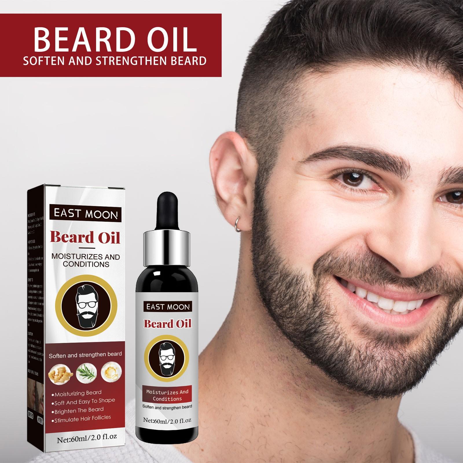 Men's Beard Care Oil, Dense Moisturizing Repair Strengthen Hair Growth, Essential Oils for Beards & Mustaches, Natural Ingredients