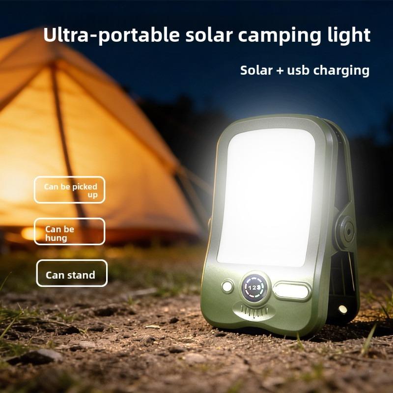 Solar Outdoor Portable Clip Lamp, Compact Camping Light with 3 Levels Brightness, Clip Mount for Wild Fishing Long-Lasting Use
