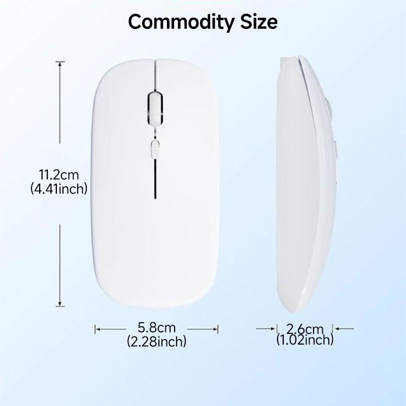Wireless Mouse, Silent Gaming Office Portable Mouse, Compatible with Laptop/desktop/tablet, Durable for Home and Work, No Battery Included