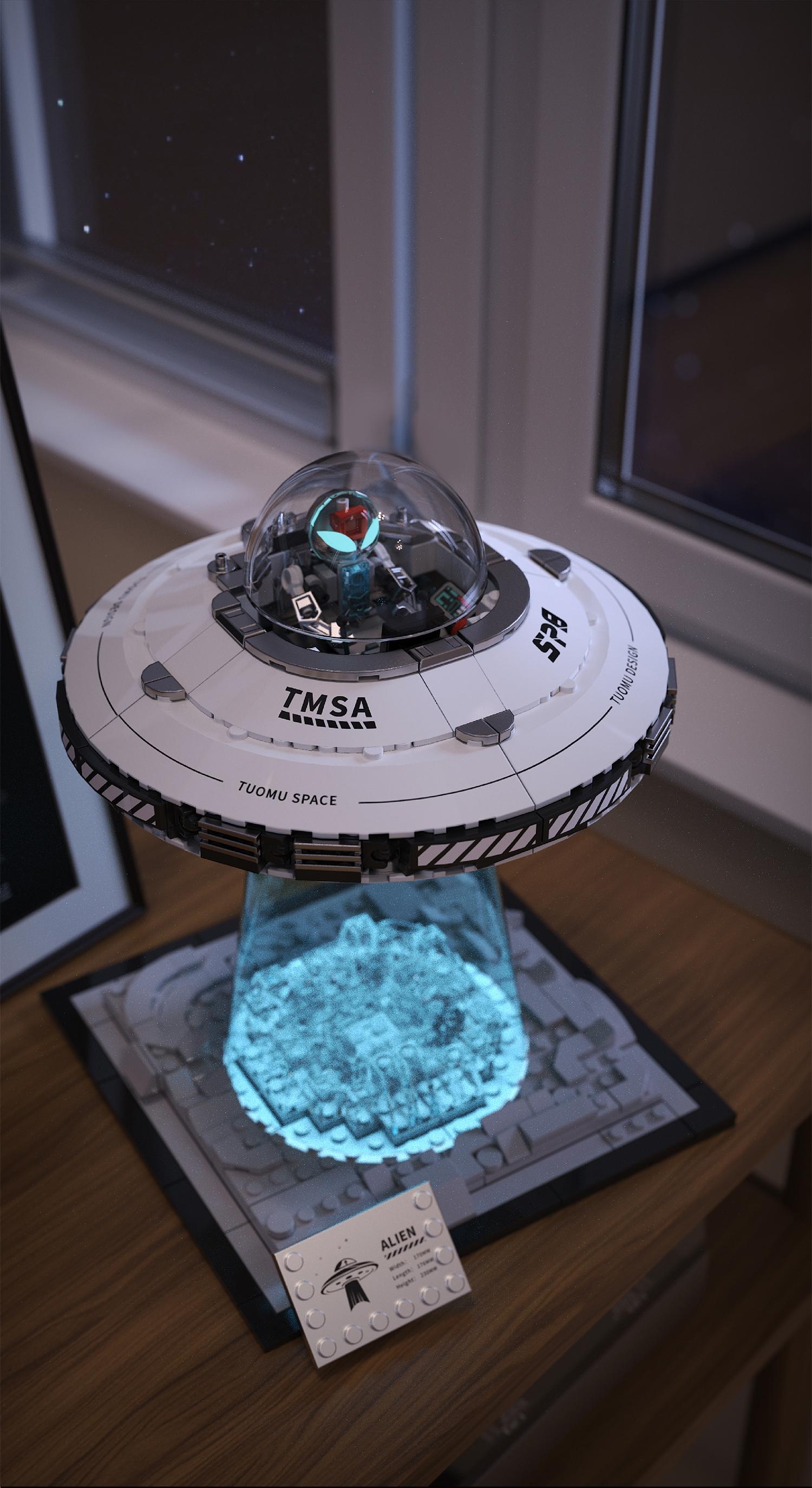 Creative Space Ufo Galaxy Spaceship Building Kit, Stem Educational Assembly Toy, Home & Office Decor, Perfect Gift for Kids & Sci-Fi Lovers