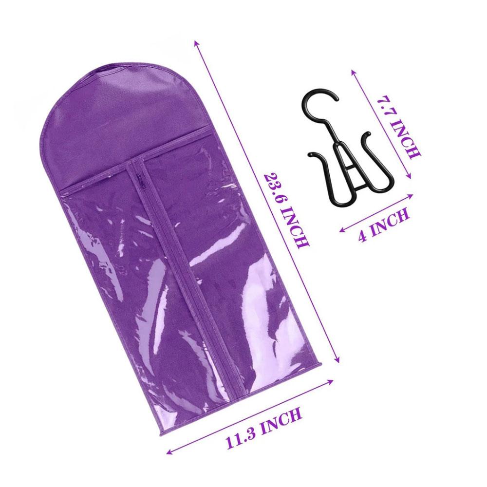 1 Set Wig Storage Bag Set with Hanger, Plastic Hanger Included, Ideal for Multiple Wigs, Organize and Store Your Wigs Efficiently