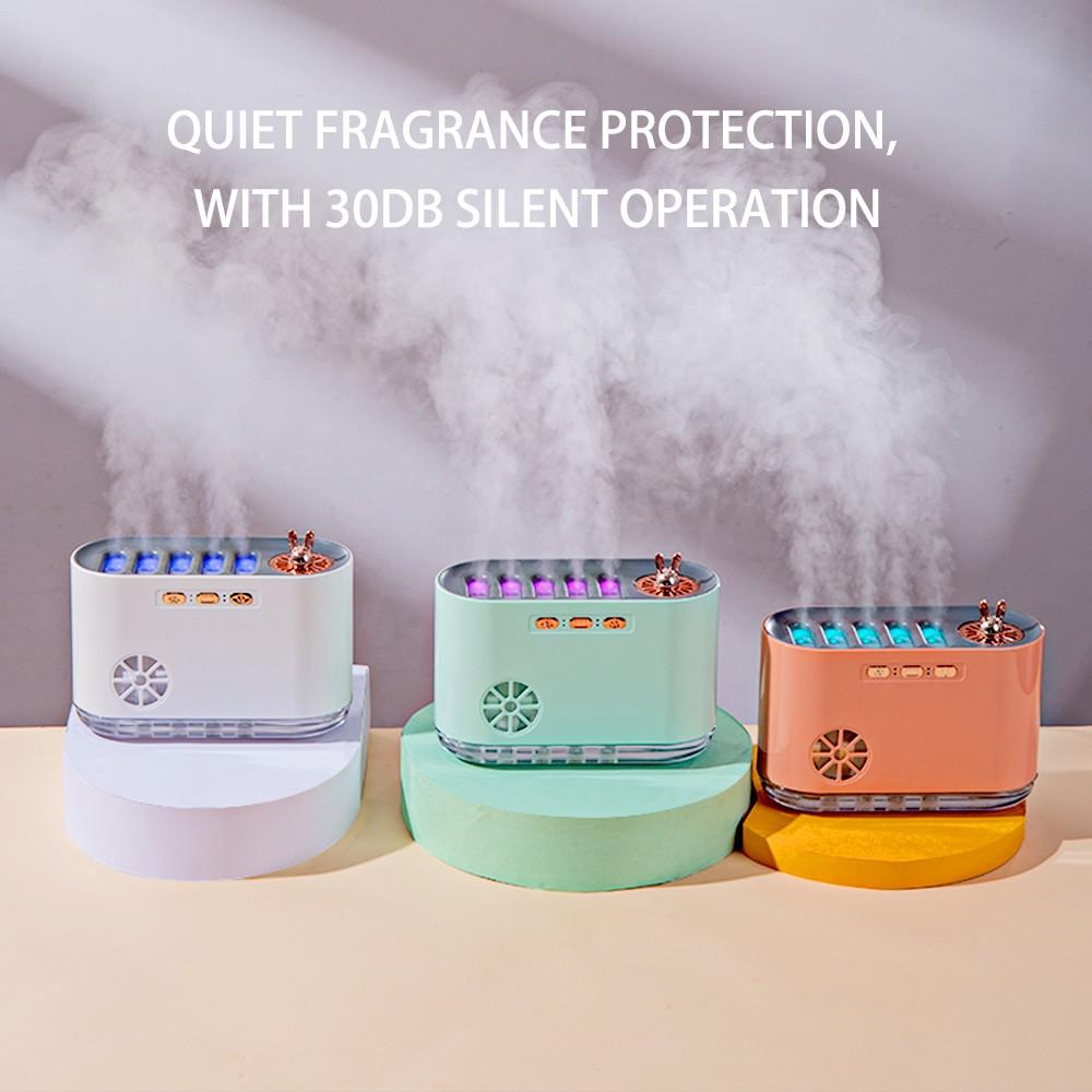 USB-Powered Air Humidifier with Music Sync, Colorful Spray, Smart Aromatherapy, LED Display, for Bedroom, Car, Home, Sleek Design