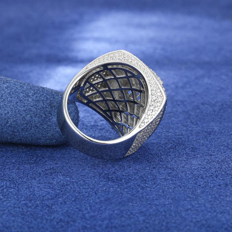 【#R398 】UCCIYO 18K Gold-Plated Lion Ring with Lab-Grown Moissanite S925 Sterling Silver Synthetic Moissanite Ring for Women Men Hip Hop Jewelry Gift