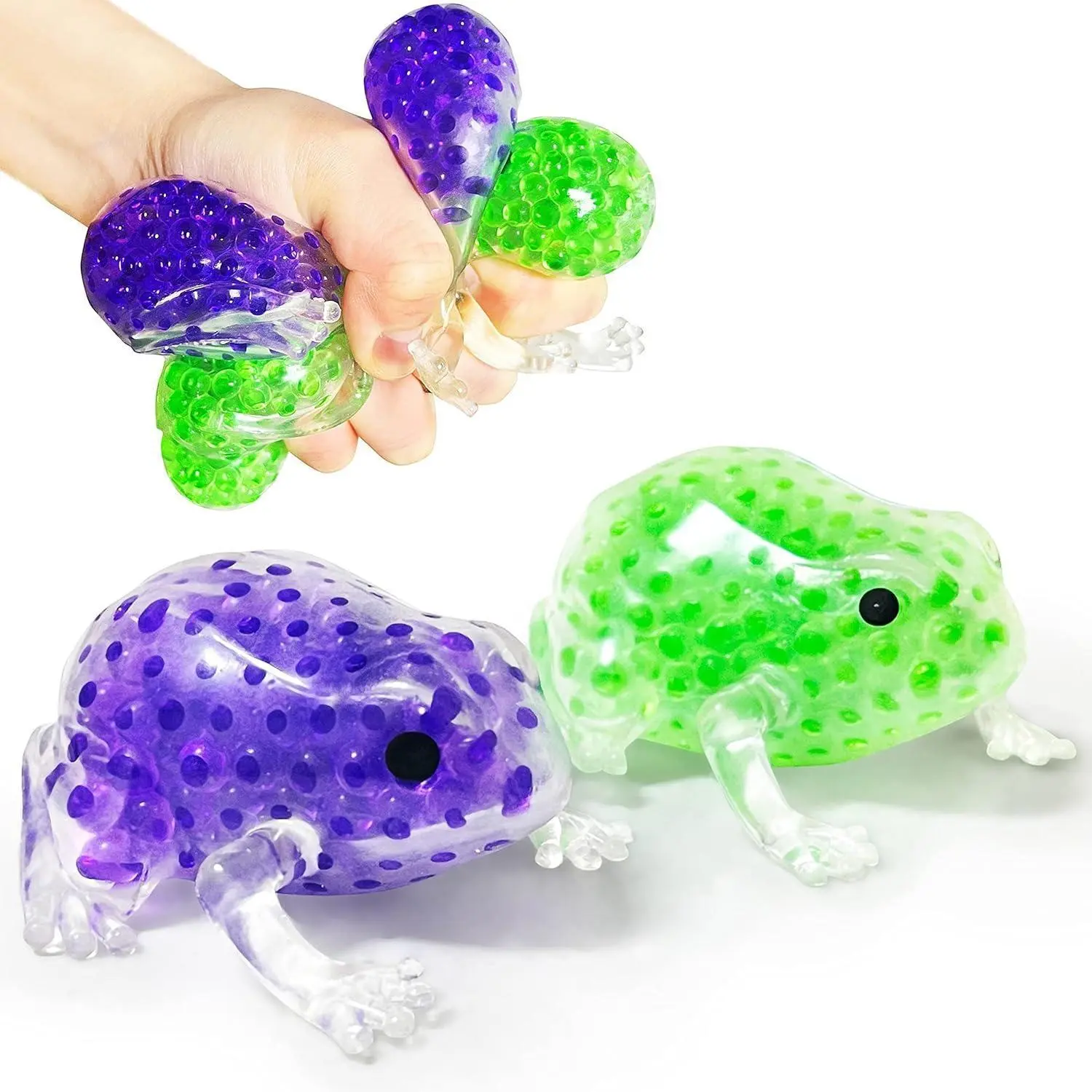 Stretchy Frog Stress Relief Balls - Stretch & Squish Sensory Squeeze Toys, Lightweight to Carry, Excellent Resistance to Stretching, Classroom Prizes, Great Vase Fillers for Kids