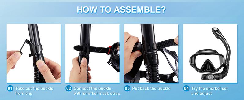 Aegend 2 Pack Snorkeling Gear for Adults, Dry Snorkel Set Panoramic View Enhanced Anti-Leak and Anti-Fog Technology, Adjustable Strap for Snorkeling Scuba Diving Swimming with Mesh Bag