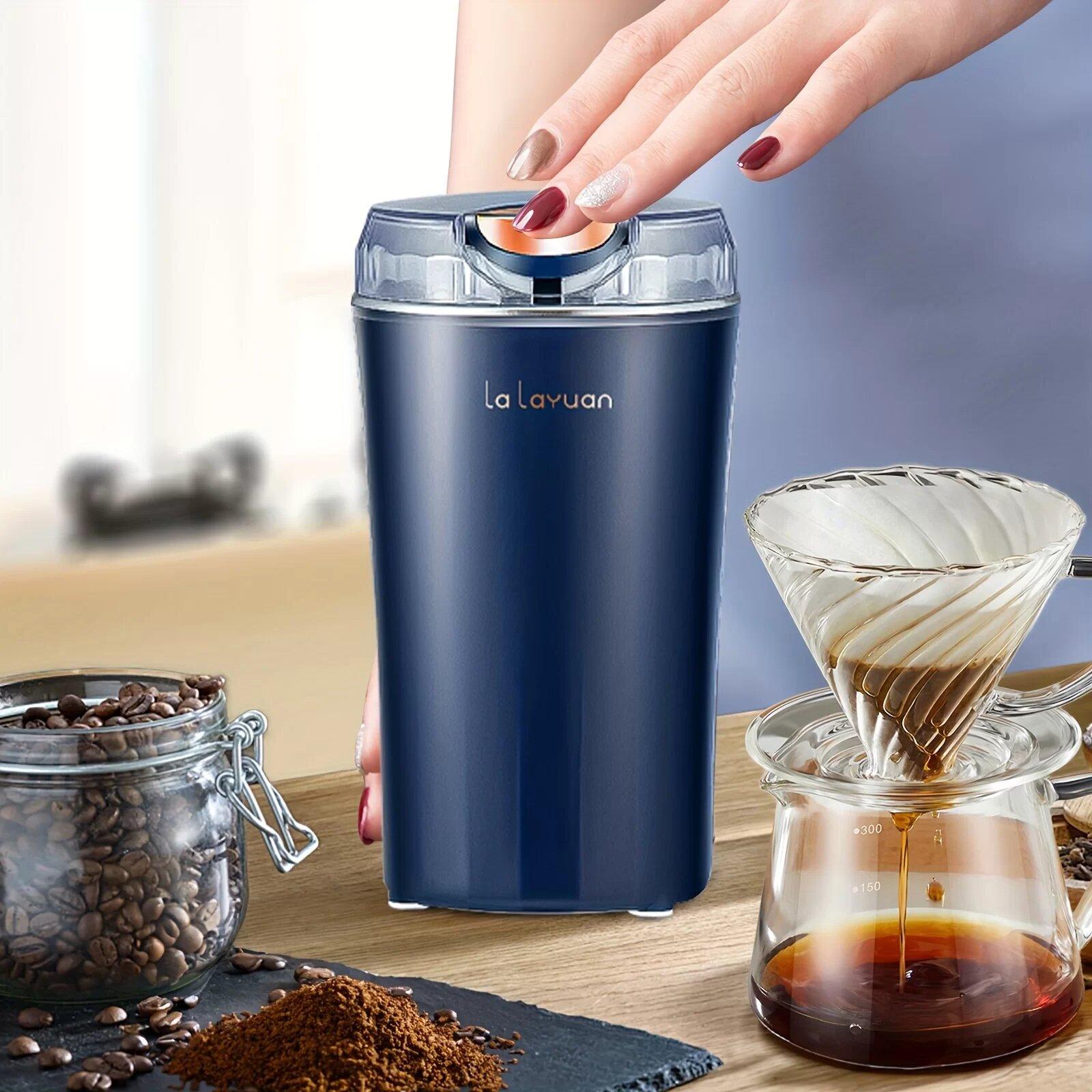 Electric coffee grinder, fast grind coffee beans, nuts, spices, beans and more. Multi-function grinding tool, portable small grinder, meet your needs, ultra-fine powder food processing mill and mixer grinder.