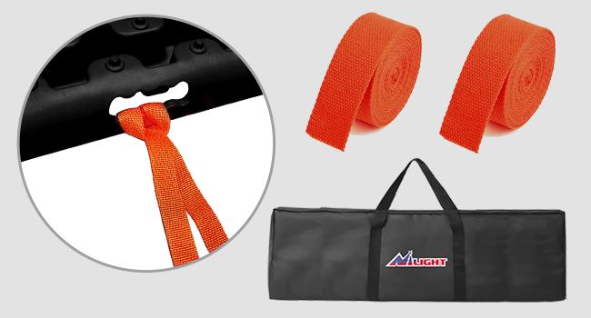 Nilight Recovery Off-road Traction Boards  Tire Ladder Mats For 4WD 4X4 Mud Sand Snow with 2PCS Mounting kit Zipper Bag 2 leashes (Black) Friction Offroad Automotive