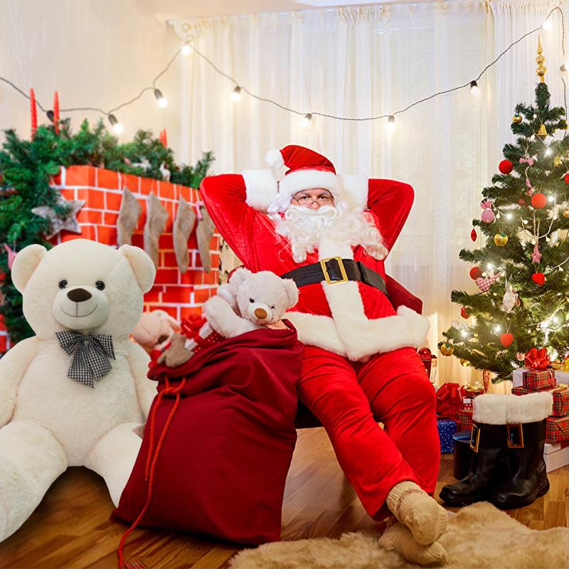 SNOWOLF 43" 47" 55'' Giant Teddy Bear Plush Toy Big Cuddly Stuffed Animals Doll Gift for Kids Girlfriend Christmas Gift Valentine's Day Baby Shower Graduation Birthday Gift