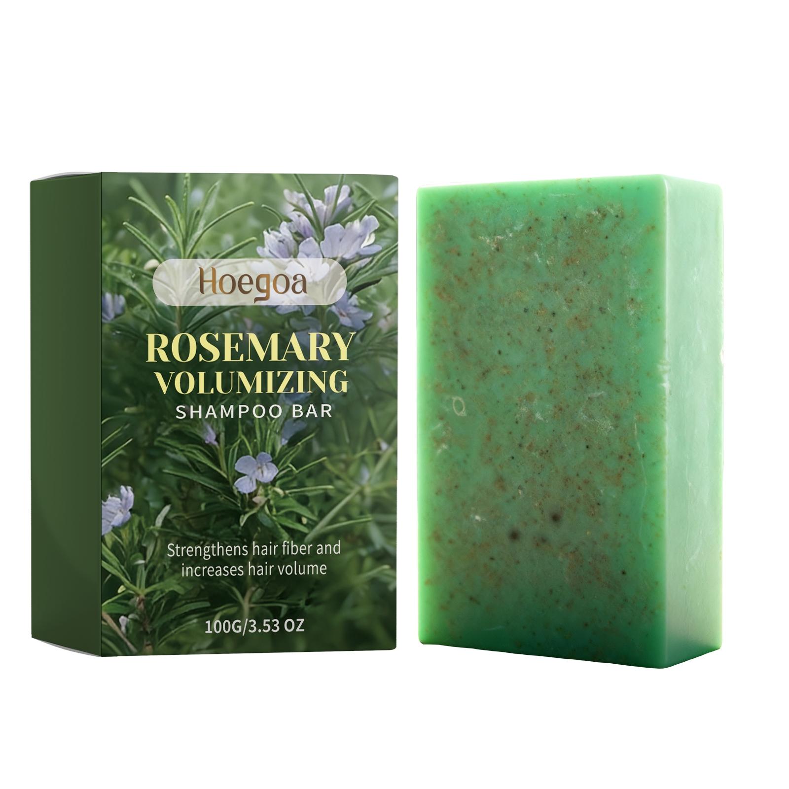 Hoegoa Rosemary Enriching Shampoo Bar, Gentle Daily Hair Cleanser, Refreshing Smooth Lightweight Hair Care, Soft and Silky Hair Treatment
