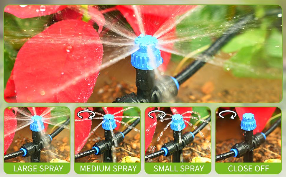 HIRALIY Automatic Drip Irrigation Kits with Water Timer, Quick Connector Garden Watering System with Easy Programmable Hose Timer, Outdoor Watering