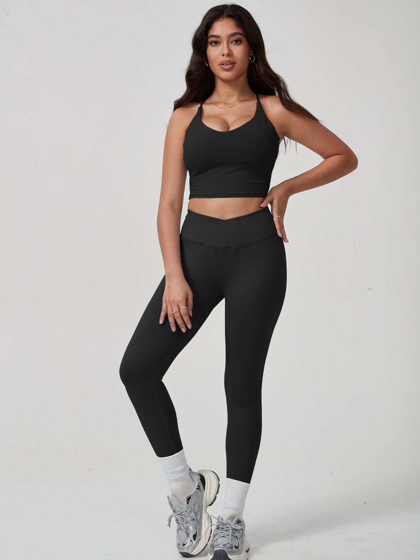 Women's High-Stretch Backless Cross-Back Seamless Tank Top Fitness Yoga Sports Bra Quick-Dry Running Spaghetti Strap Backless Cross-Back Sexy Training Top With Padded Cups Cross-Back Straps Oversized Backless Nude-Effect Sports Bra Yoga Workout Activewear