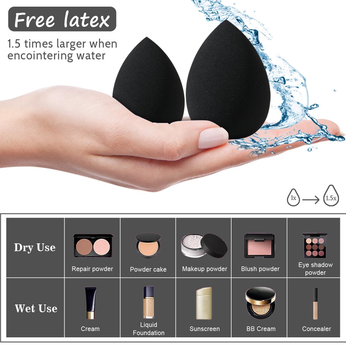 Professional Makeup Brush Set with Bag, Includes Brushes, Sponges, Hair Bands, Travel and Daily Use, Plastic Frame, No Battery, Cosmetic Brushes