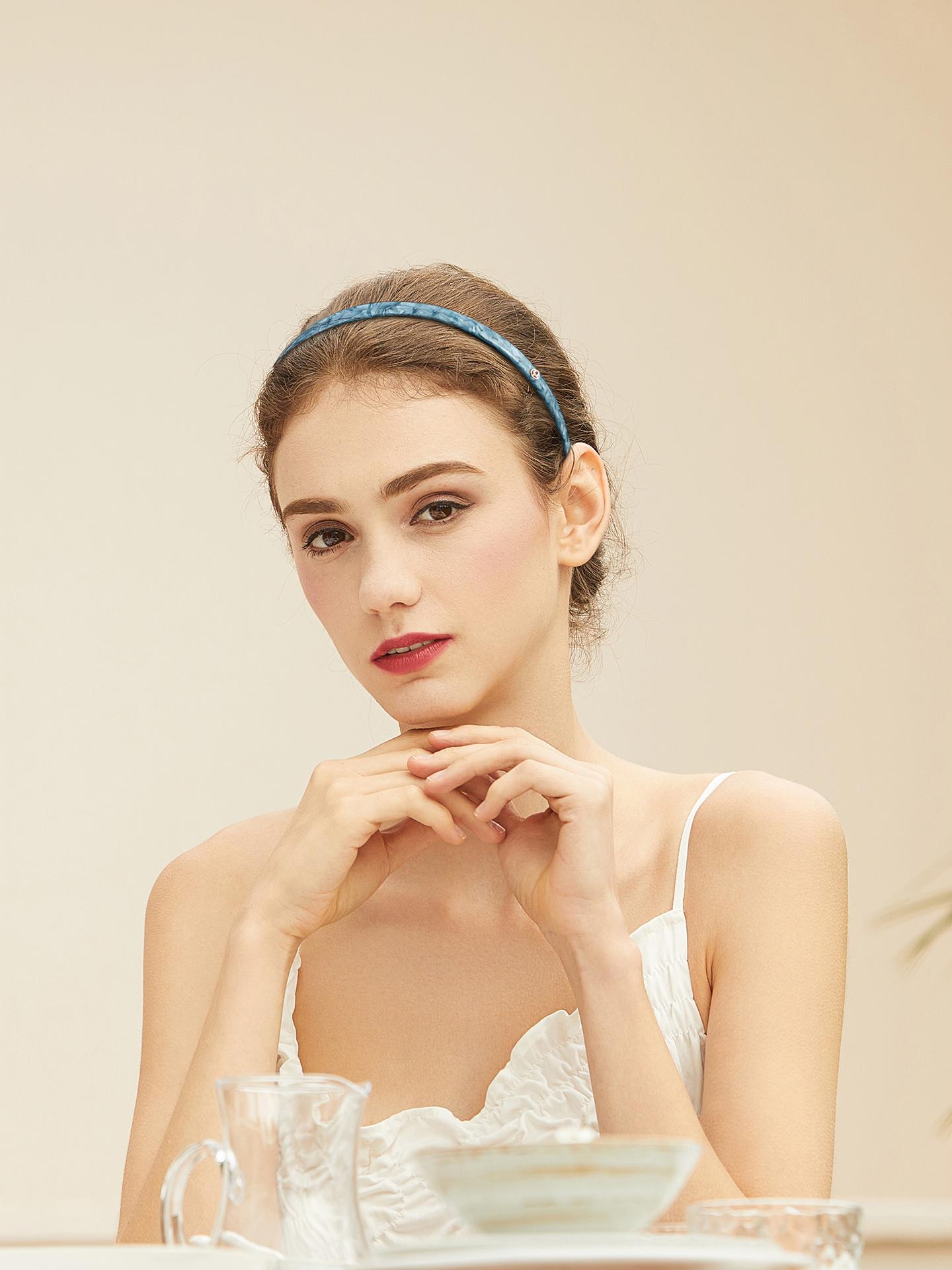 EVITA PERONI Hairband Designed for Eyewear, No Pressure Non-slip Glasses Headband for Women, Vintage Minimalism Hair Accessory