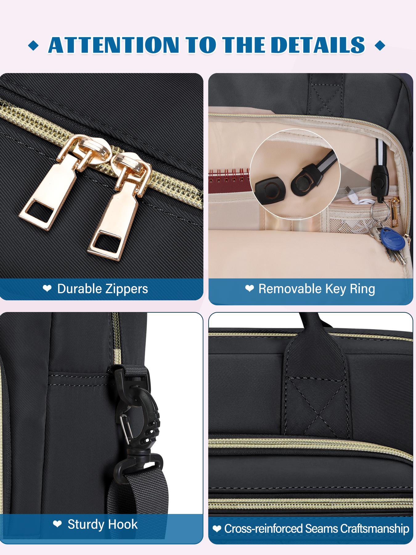 17.3 Inch Laptop Bag, Waterproof Computer   Shoulder Bag, Large Laptop Case for Work Business Office Travel College