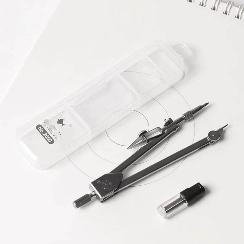 Geometric Precision Metal Compass, Professional Drawing Tool, Locking Adjustable Arm, Pencil Replacement, Ideal for Engineering, Construction, Architecture, Stem Tests, Woodworking