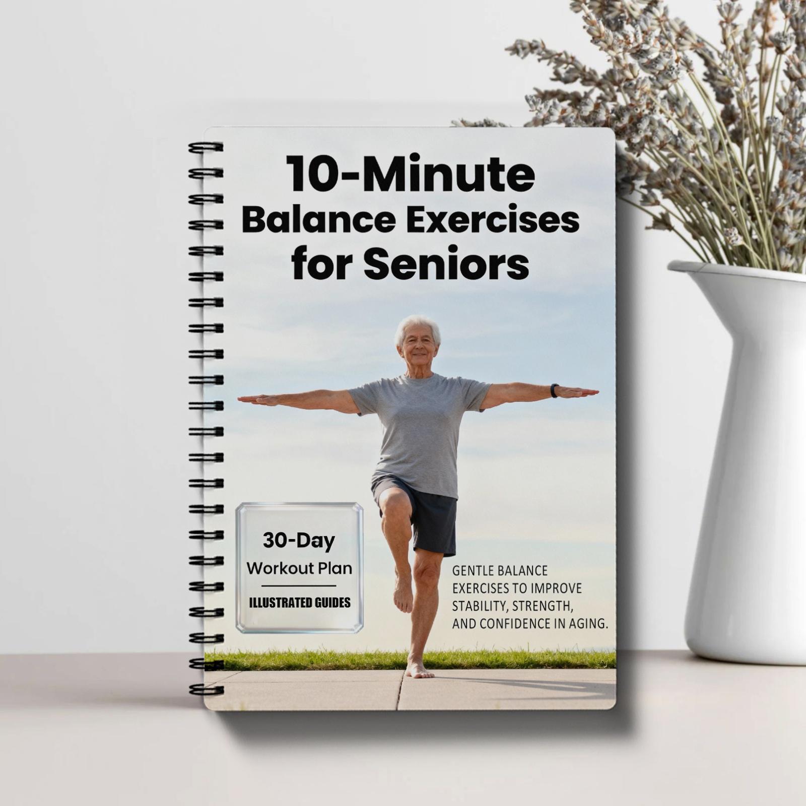 Gentle 6-minute daily exercise to boost home stability, mobility and self-confidence for the elderly | the elderly and beginner's anti-fall guide Guided Journal Workbook Journal