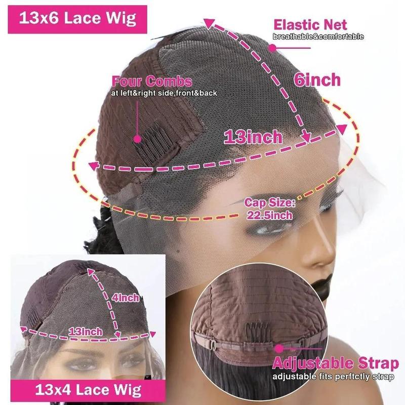 Bling Hair 30 Inch Water Wave Style 13x6 Lace Transparent Lace Front Wigs Human Hair Pre Plucked for Women with Baby Hair