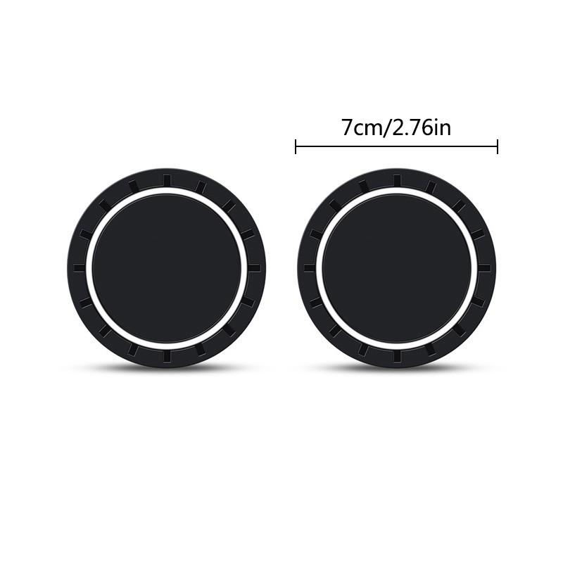 2pcs Chevrolet Emblem Car Coaster, Anti-Slip Silicone Drink Holder, Waterproof Cup Mat for Chevrolet Models, Interior Accessory