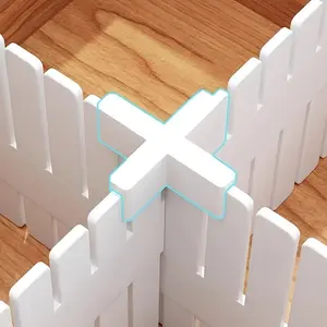 10 Plastic Drawer Dividers, Easy Install Cross Connectors, Ideal for Grille Panels, Track Boxes, Home Storage Solutions