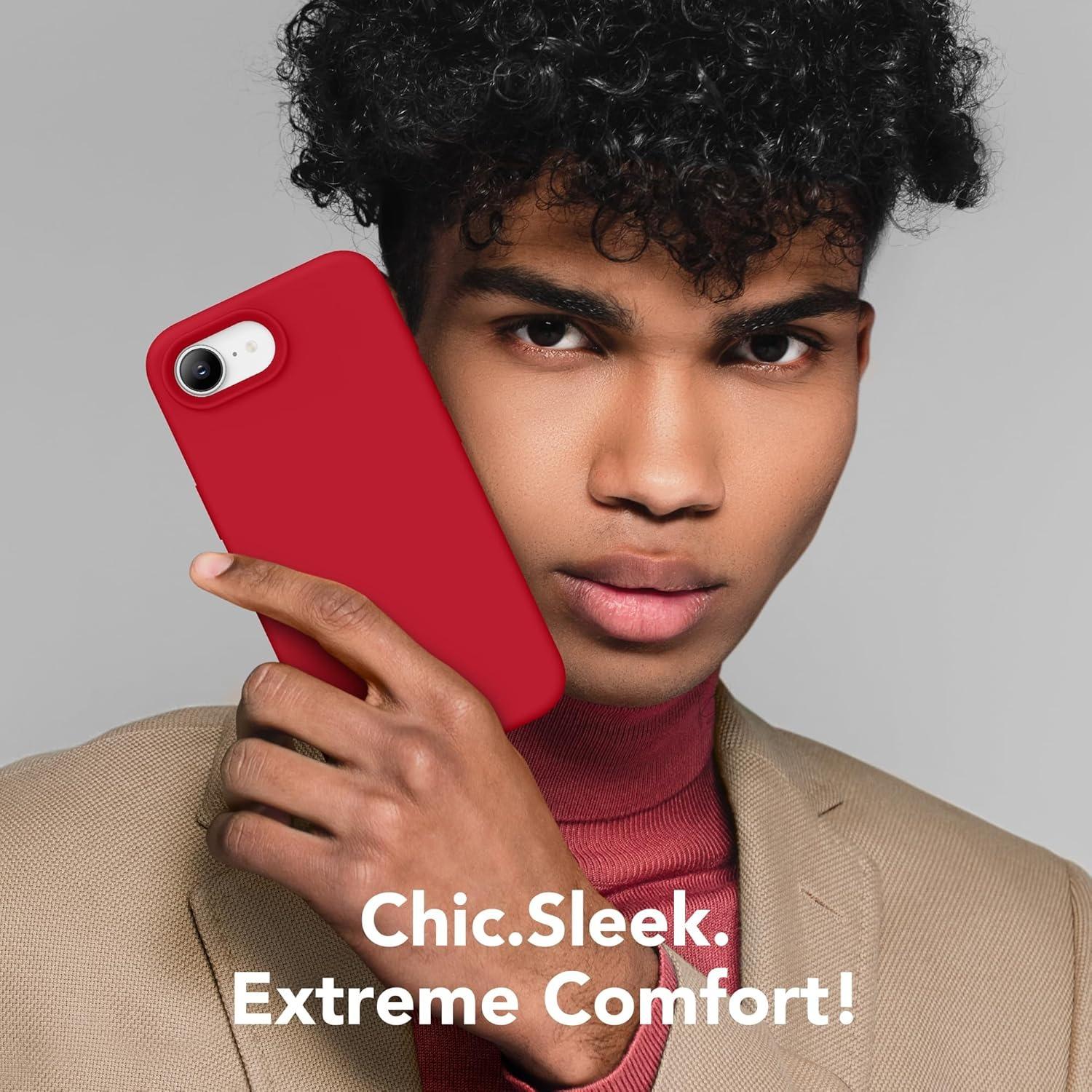 Magnetic for iPhone 17E 16E Case, Compatible with MagSafe, [Soft Anti-Scratch Microfiber Lining] Slim Silicone Shockproof Protective Phone Case for iPhone 16E 17E 6.1" Cover Casing