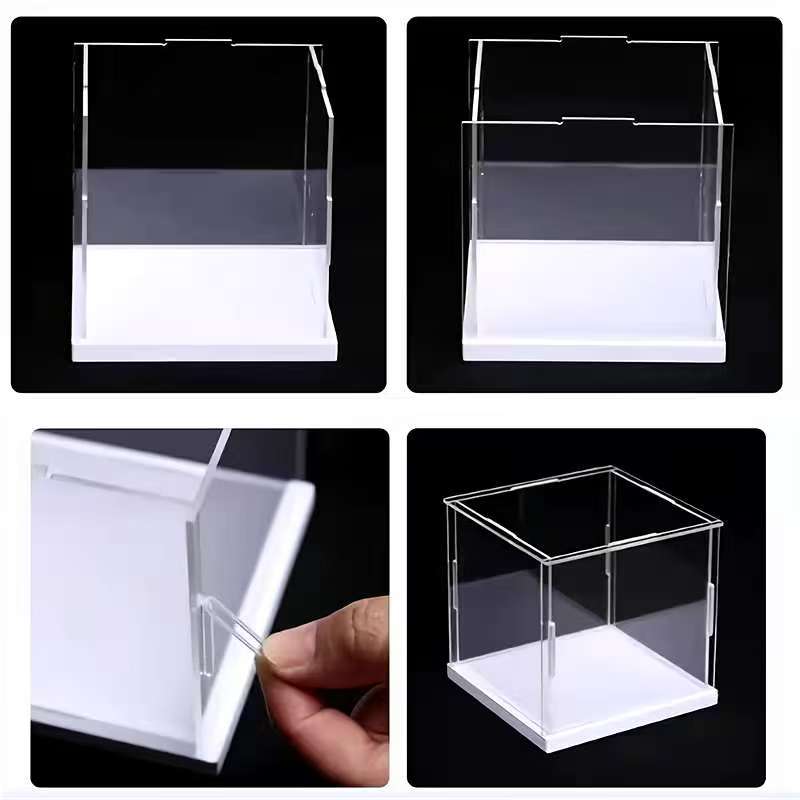 Transparent Acrylic Display Case, Stackable Doll Box, Vertical Assembly Stand, Base, Collectible Figurine Dustproof Showcase, Collectible Figures, Collectible Items