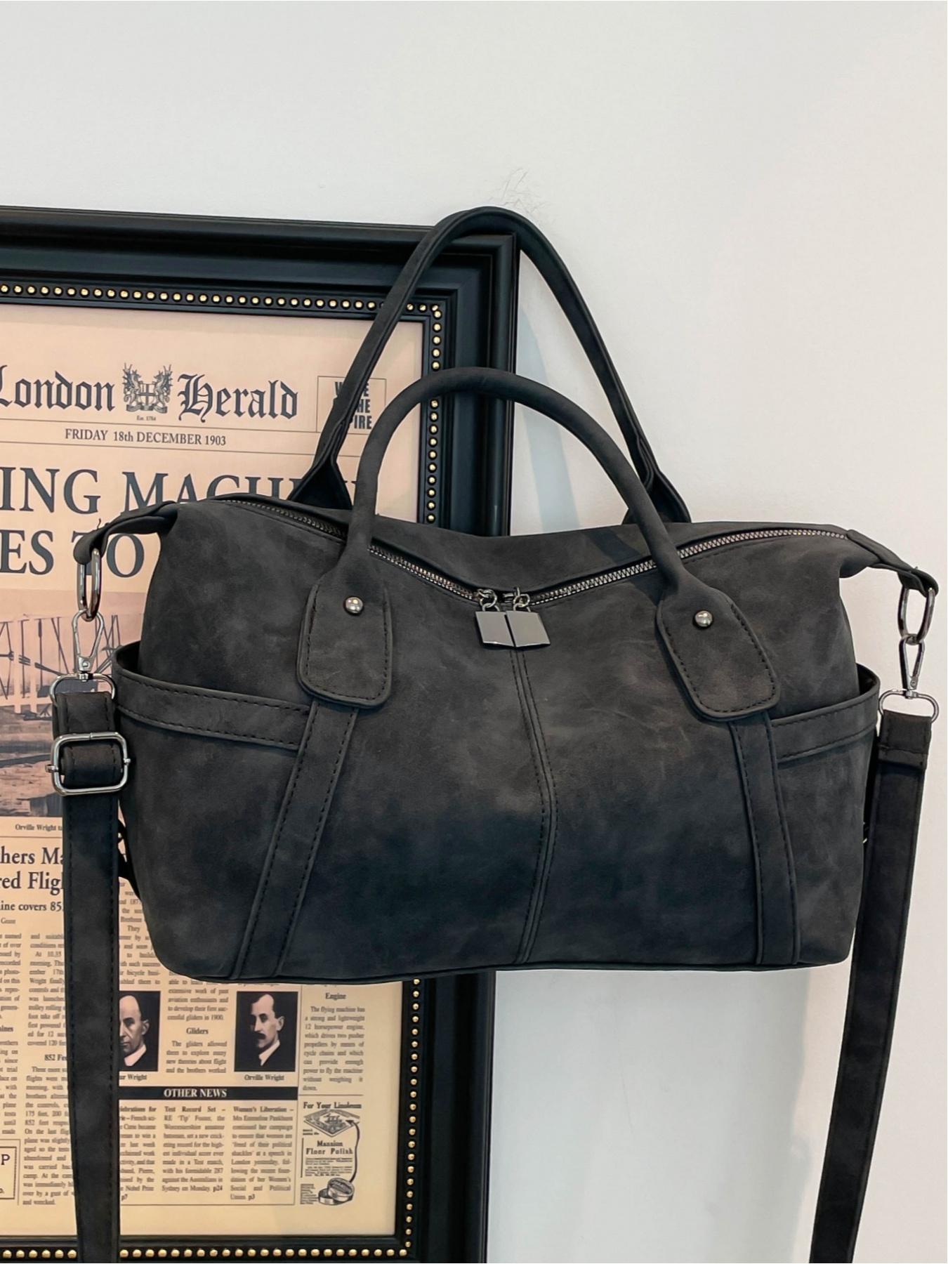 This vintage-style leather handbag is a large-capacity crossbody, shoulder bag, Pu Tote Satchel suitable for commuting, shopping, short trips, work, and everyday accessories. Available in multiple colors, it's versatile and easy to match.