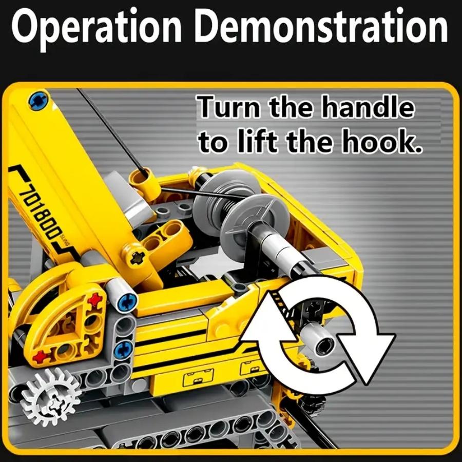 Fashionable 1008pcs City Series Engineering Vehicle Building Set, Crane & Tow Truck Models, Perfect Gift for Collectors
